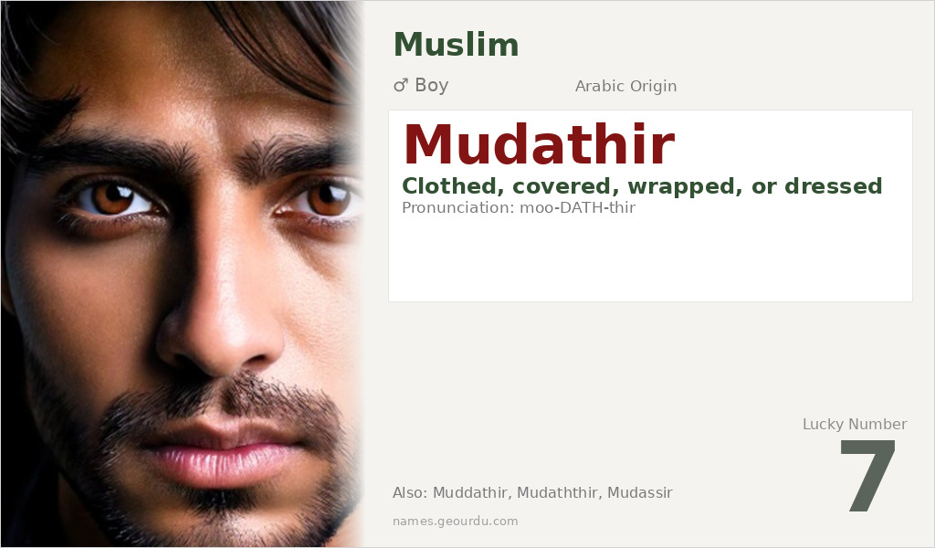 Mudathir Name Meaning and Details