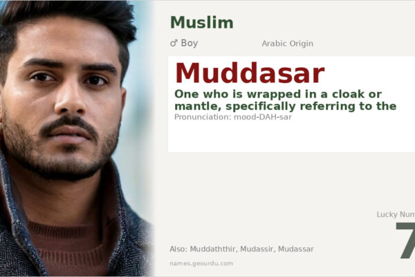 Muddasar Name Meaning — Arabic Origin, Boy Name & Islamic Significance (2025)