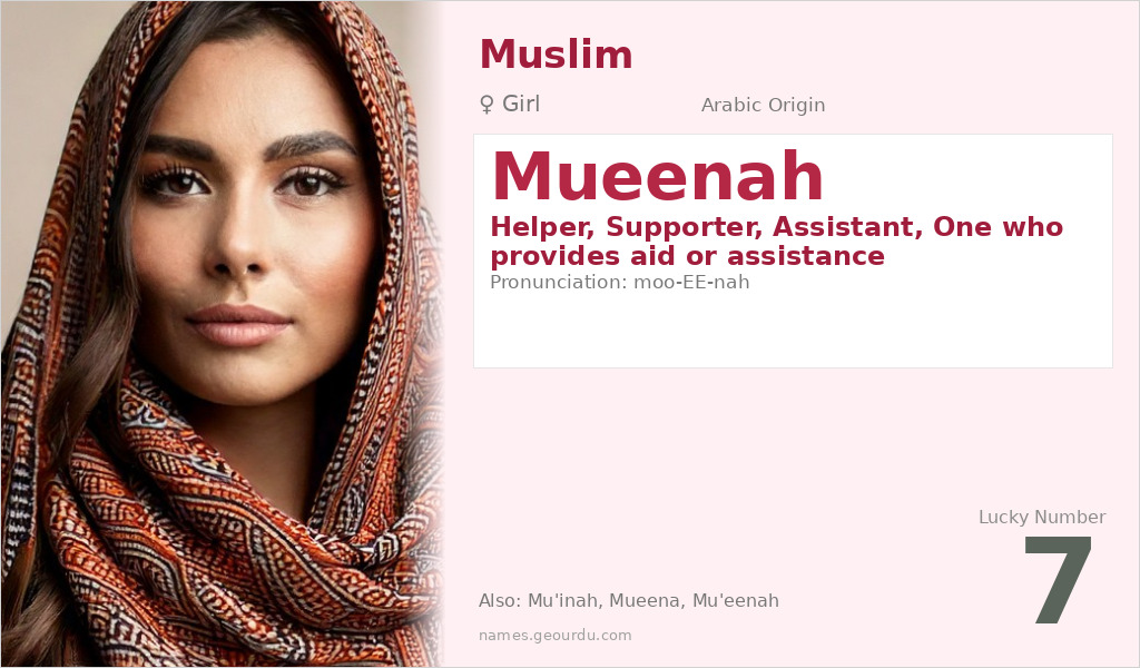 Mueenah Name Meaning and Details