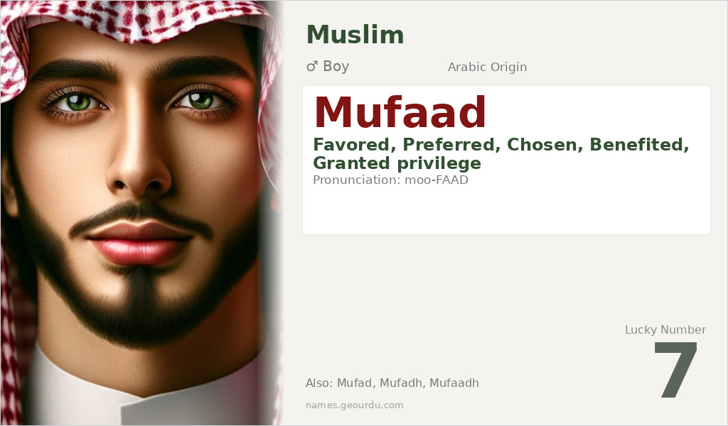 Mufaad Name Meaning and Details
