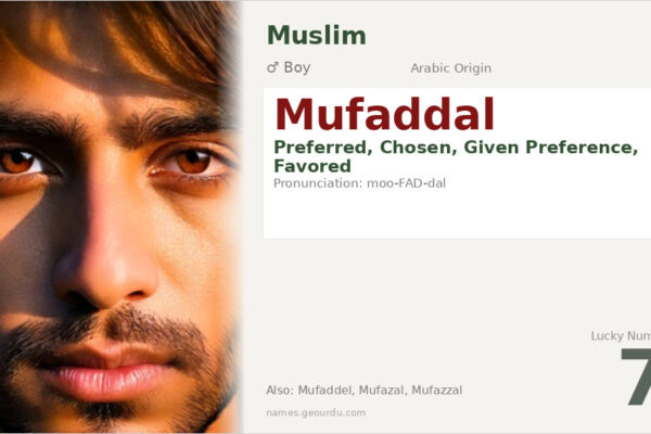 Mufaddal Name Meaning — Arabic Origin, Boy Name & Details (2025)
