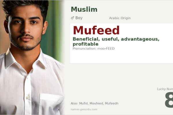Mufeed Name Meaning — Arabic Origin, Boy’s Name & Details (2025)