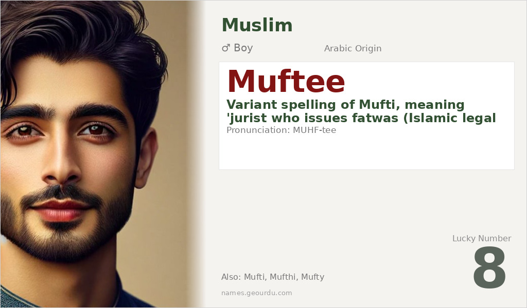 Muftee Name Meaning and Details