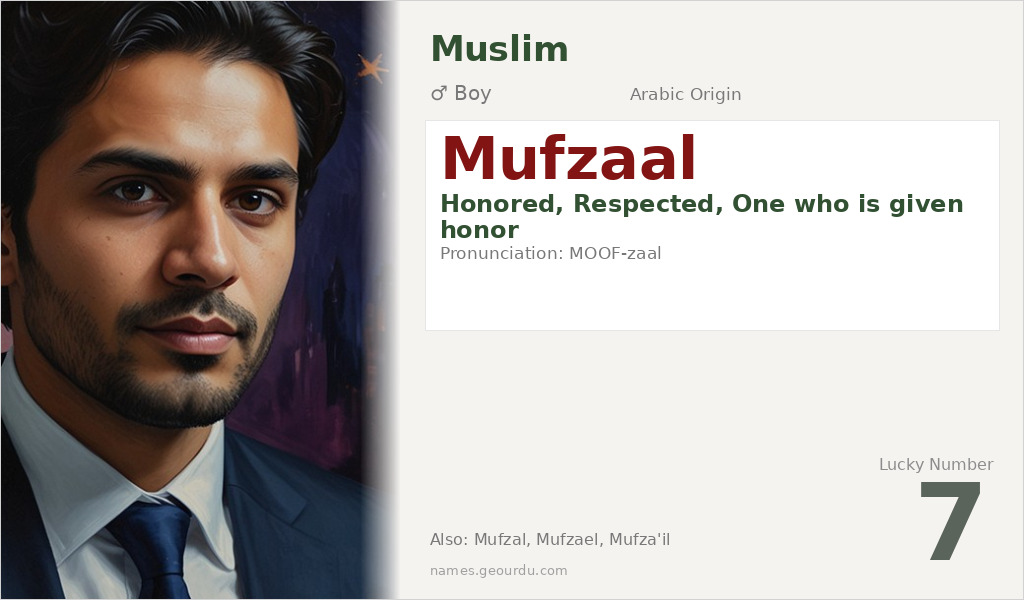 Mufzaal Name Meaning and Details