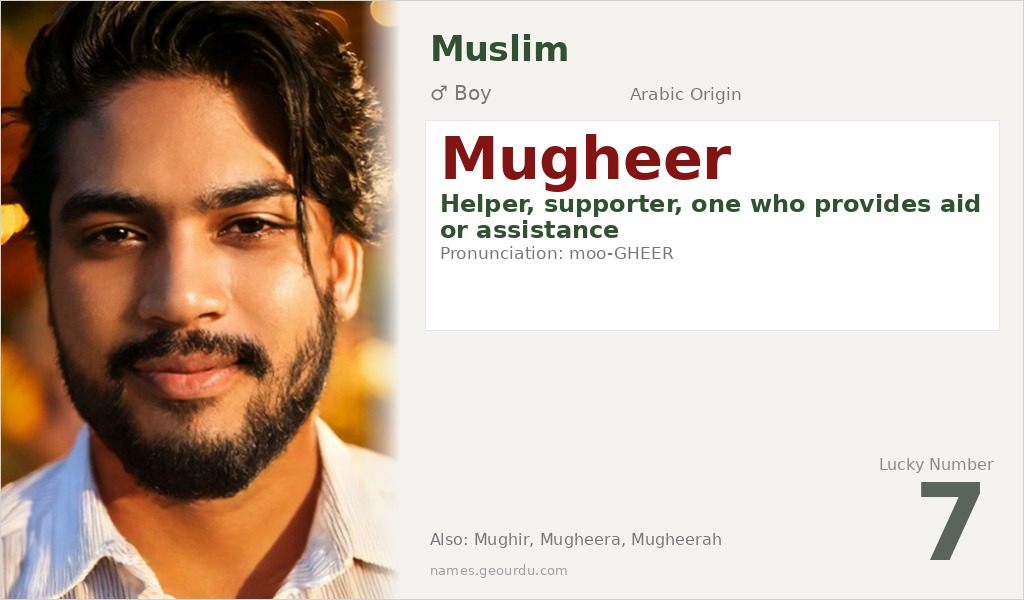 Mugheer Name Meaning and Details