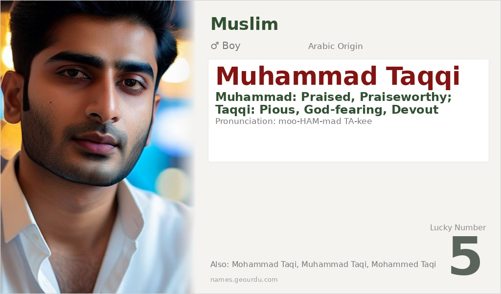 Muhammad Taqqi Name Meaning and Details