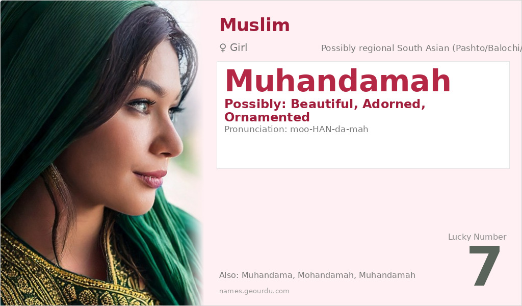 Muhandamah Name Meaning and Details