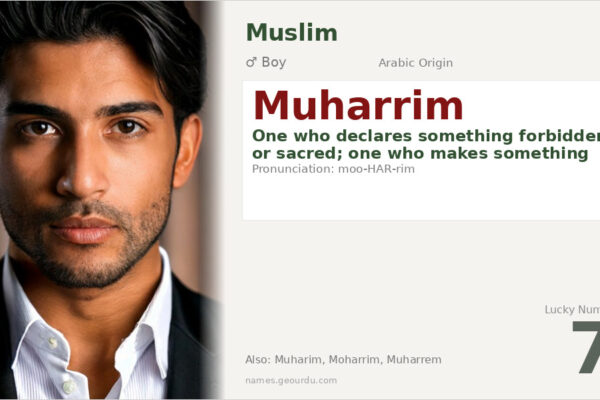 Muharrim Name Meaning — Arabic Origin, Boy Name & Etymology (2025)