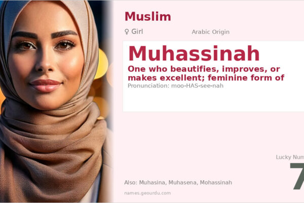 Muhassinah Name Meaning — Arabic Origin, Girl Name & Details