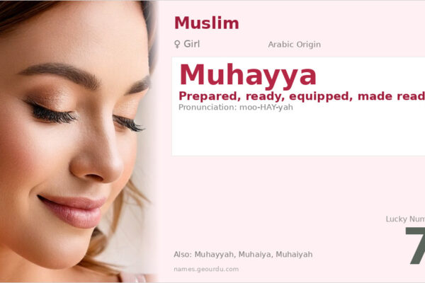 Muhayya Name Meaning — Arabic Origin, Girl Name & Details (2025)