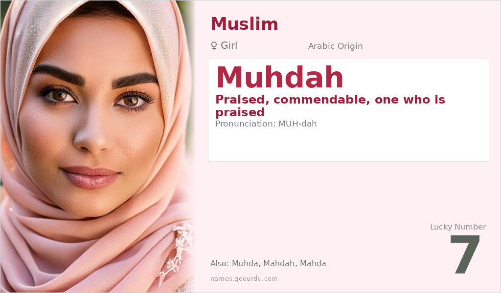 Muhdah Name Meaning and Details