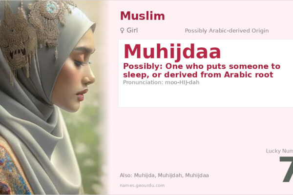 Muhijdaa Name Meaning — Origin, Gender & Details (2025)