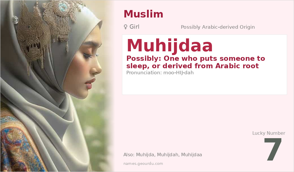 Muhijdaa Name Meaning and Details