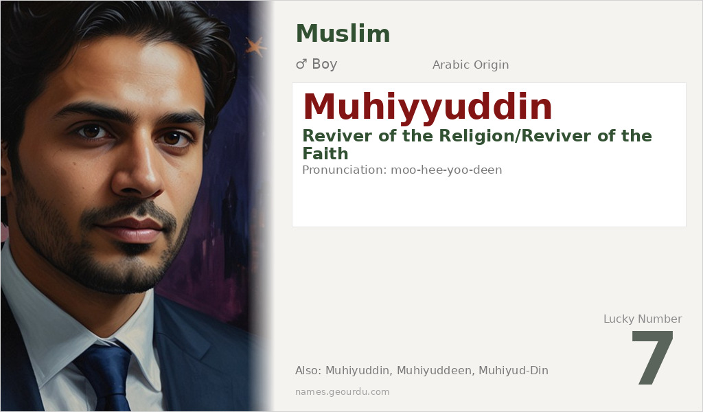 Muhiyyuddin Name Meaning and Details