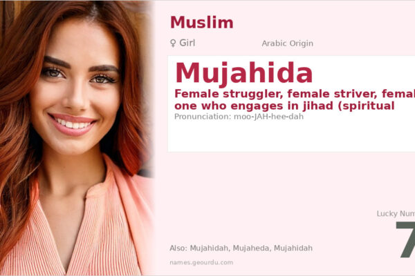 Mujahida Name Meaning — Arabic Origin, Girl Name & Islamic Significance (2025)