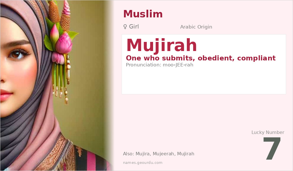 Mujirah Name Meaning and Details