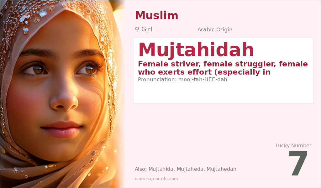 Mujtahidah Name Meaning and Details