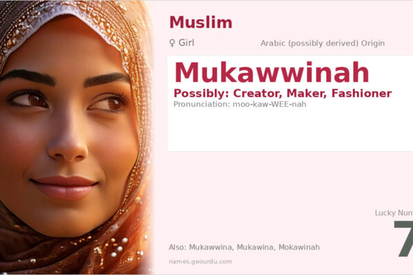 Mukawwinah Name Meaning — Origin, Gender & Details (2025)