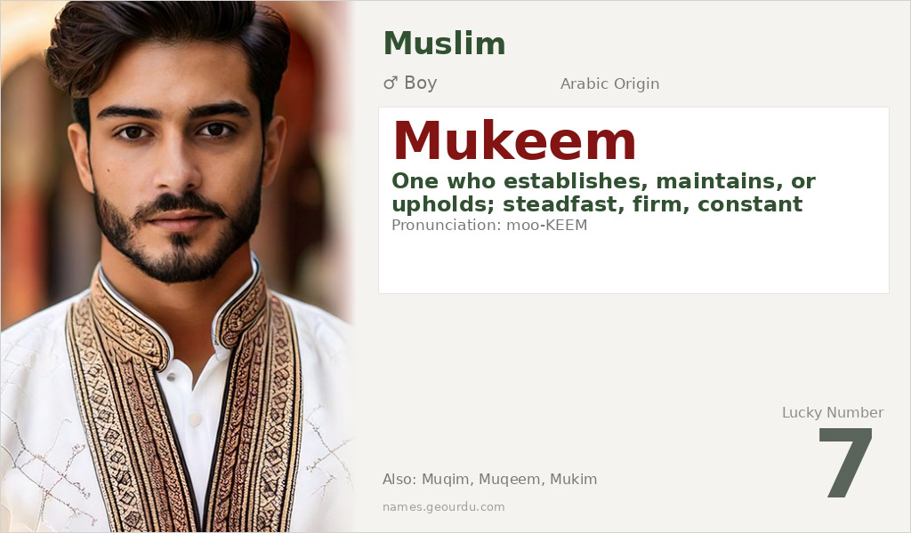 Mukeem Name Meaning and Details