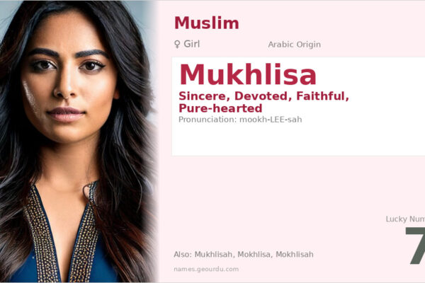 Mukhlisa Name Meaning — Arabic Origin, Girl Name & Details (2025)
