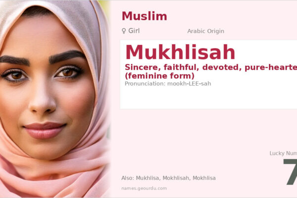 Mukhlisah Name Meaning — Arabic Origin, Girl & Islamic Significance (2025)