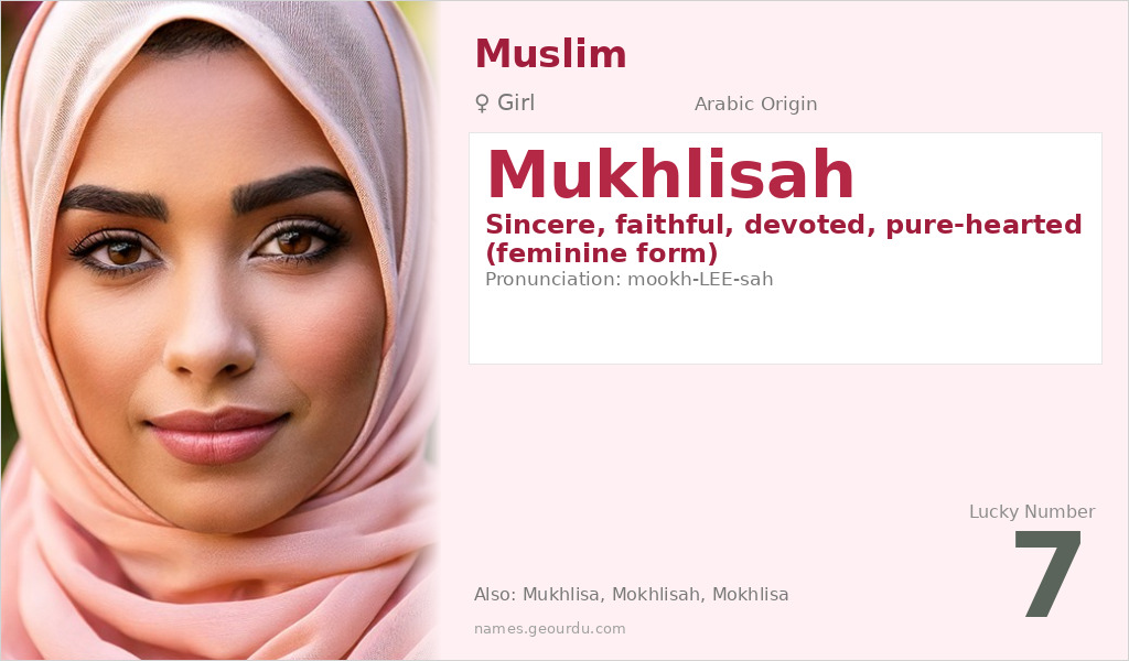 Mukhlisah Name Meaning and Details