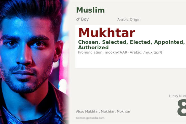 Mukhtar Name Meaning — Arabic Origin, Boy & Details (2025)