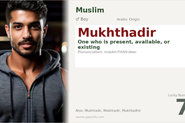 Mukhthadir Name Meaning — Arabic Origin, Boy Name & Details (2025)