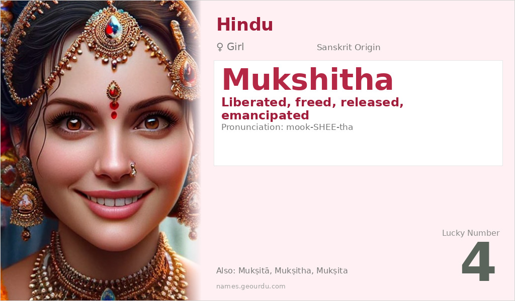 Mukshitha Name Meaning and Details
