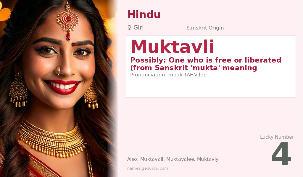 Muktavli Name Meaning and Details