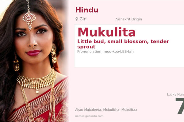 Mukulita Name Meaning — Sanskrit Origin, Girl Name & Details (2025)