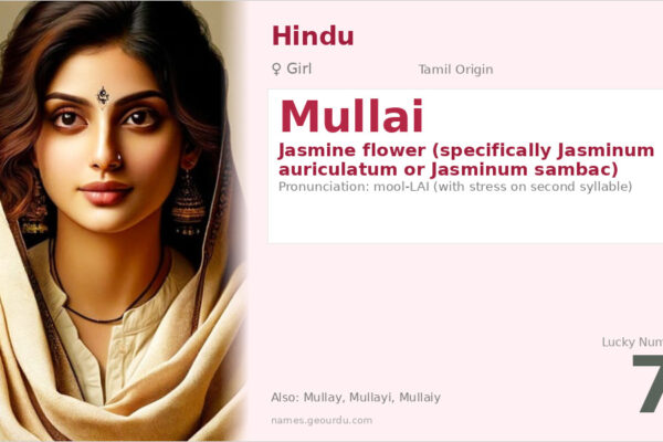 Mullai Name Meaning — Tamil Origin, Jasmine Flower & Details (2025)