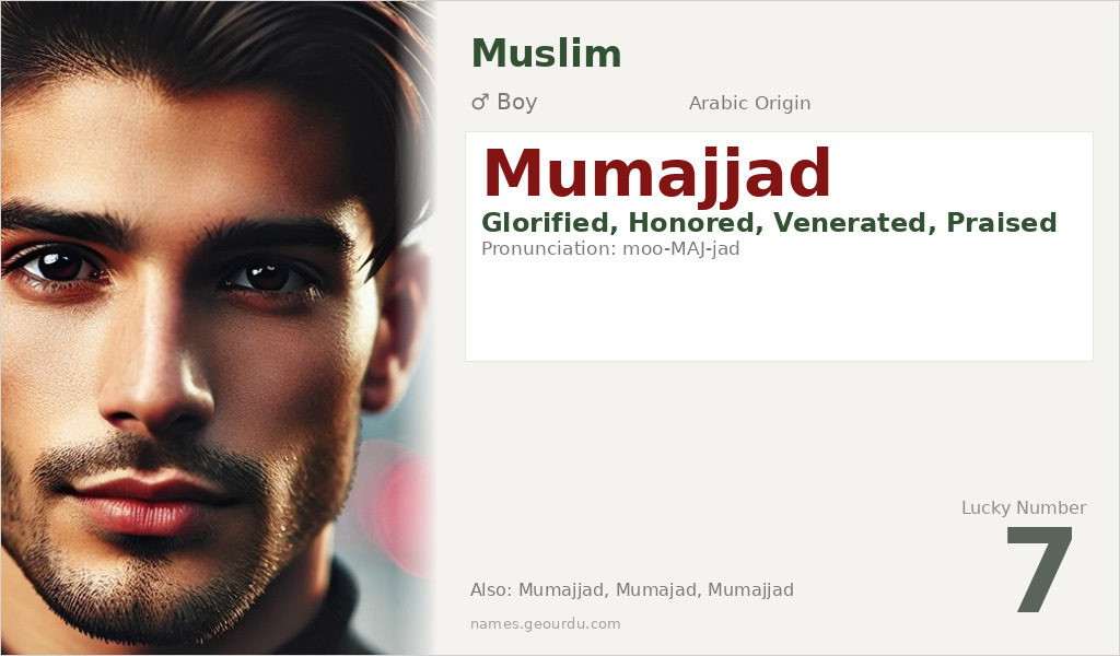 Mumajjad Name Meaning and Details