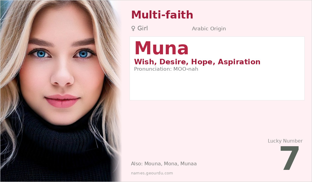 Muna Name Meaning and Details