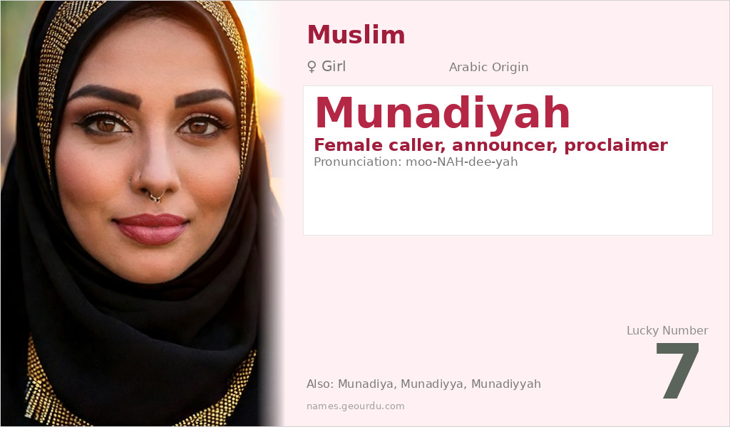 Munadiyah Name Meaning and Details