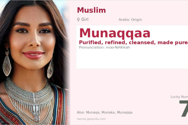 Munaqqaa Name Meaning — Arabic Origin, Girl Name & Details (2025)