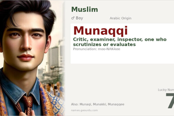 Munaqqi Name Meaning — Arabic Origin, Boy Name & Details (2025)