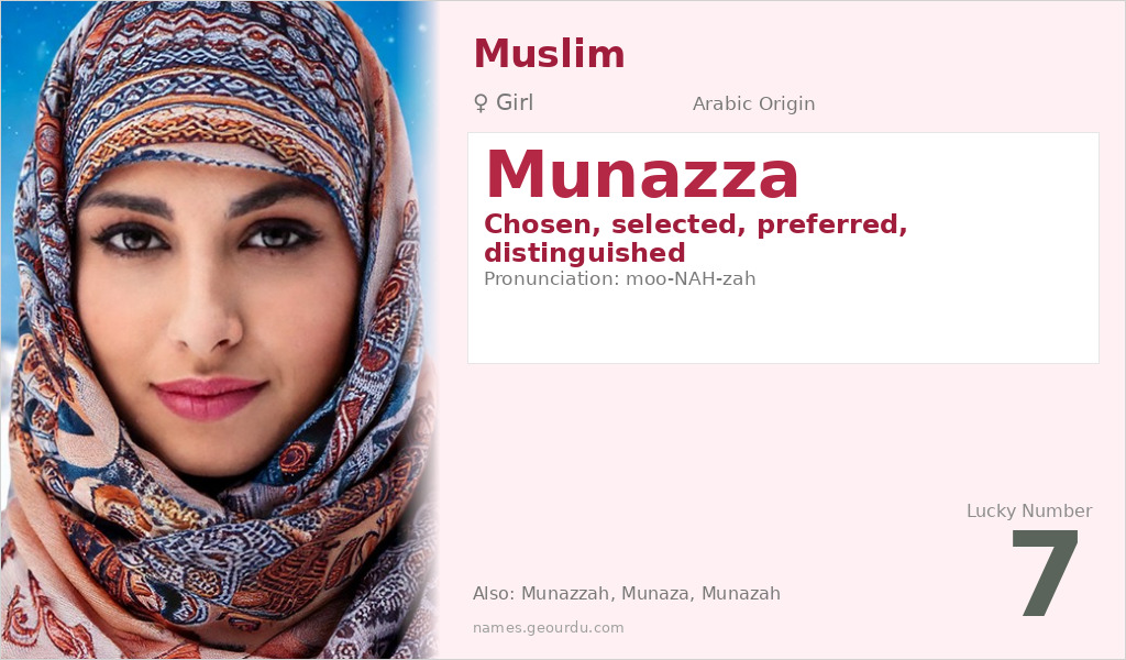 Munazza Name Meaning and Details