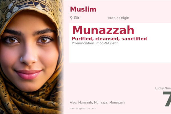 Munazzah Name Meaning — Arabic Origin, Girl & Details (2025)