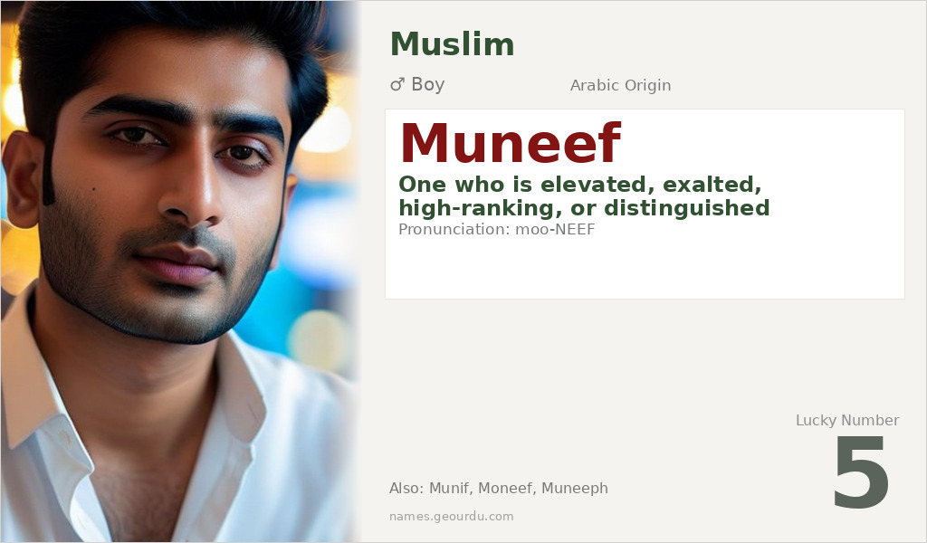 Muneef Name Meaning and Details