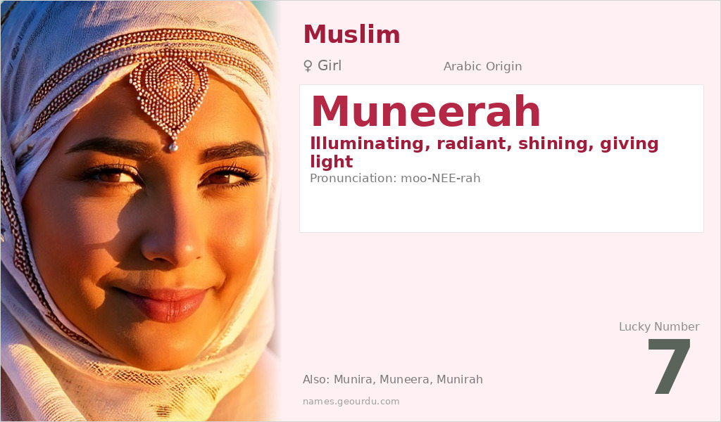 Muneerah Name Meaning and Details