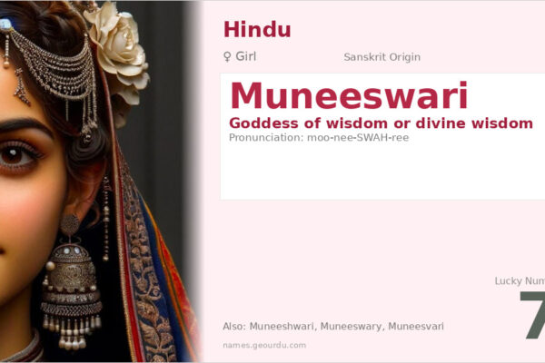 Muneeswari Name Meaning — Sanskrit Origin, Goddess of Wisdom & Details