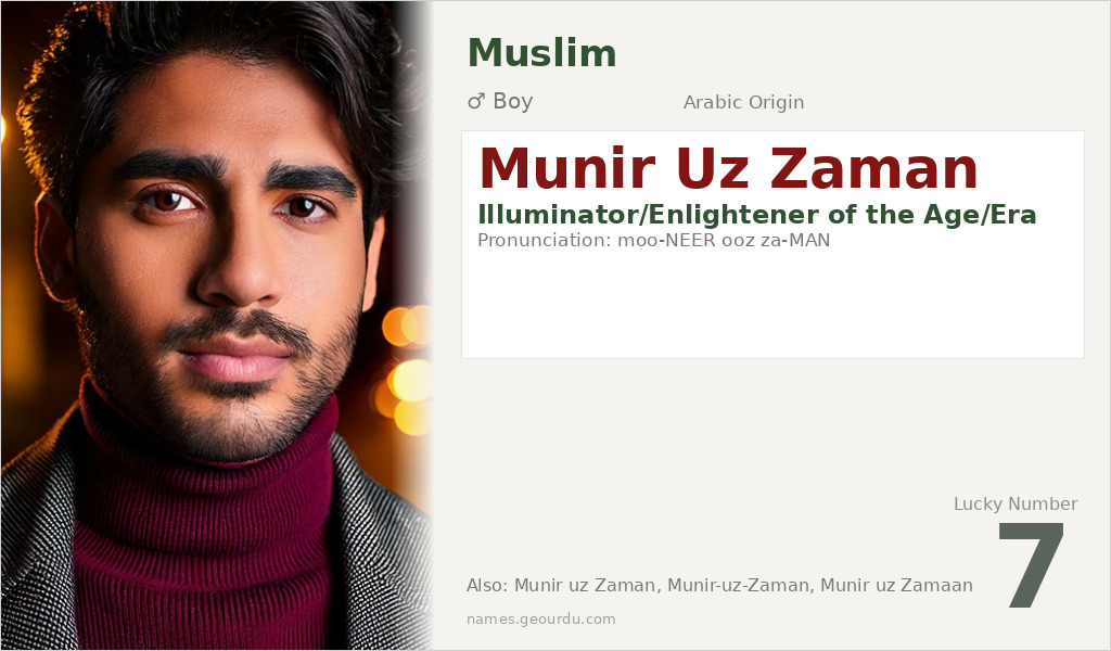 Munir Uz Zaman Name Meaning and Details