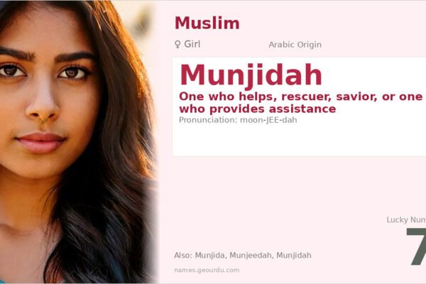 Munjidah Meaning — Arabic Origin, Girl Name & Details (2025)
