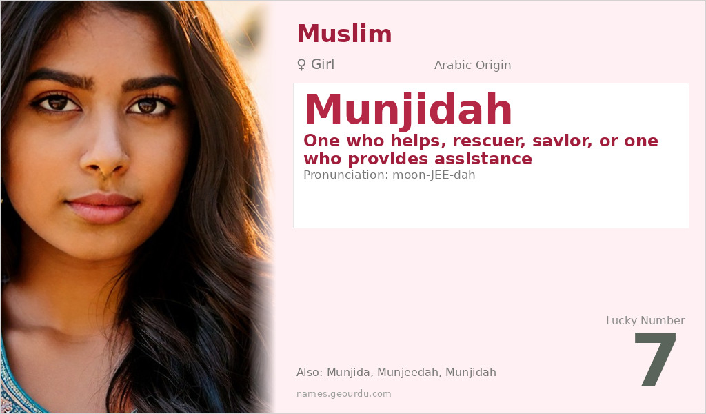 Munjidah Name Meaning and Details