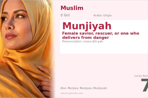 Munjiyah Name Meaning — Arabic Origin, Girl Name & Islamic Significance (2025)