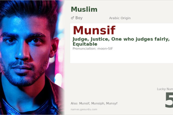Munsif Name Meaning — Arabic Origin, Boy Name & Details (2025)