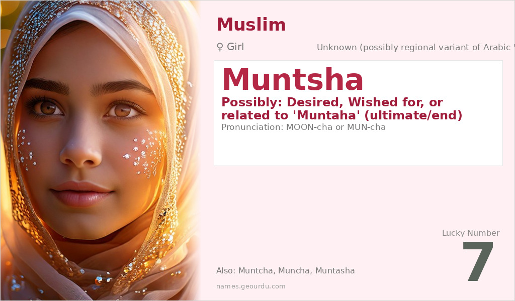 Muntsha Name Meaning and Details