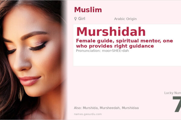 Murshidah Name Meaning — Arabic Origin, Girl Name & Spiritual Significance (2025)