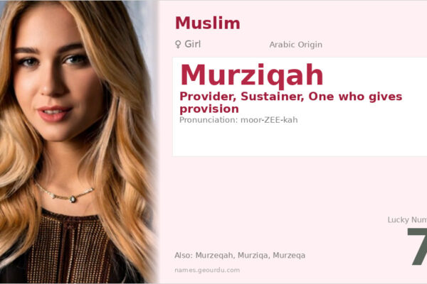 Murziqah Name Meaning — Arabic Origin, Girl & Islamic Details (2025)